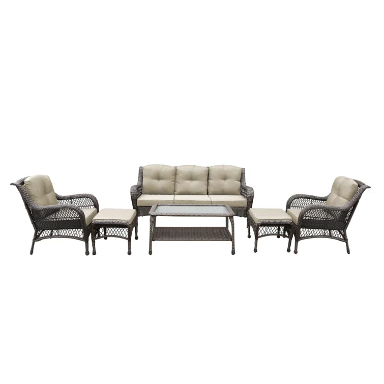 Herrin 5 - Person Outdoor Seating Group with Cushions