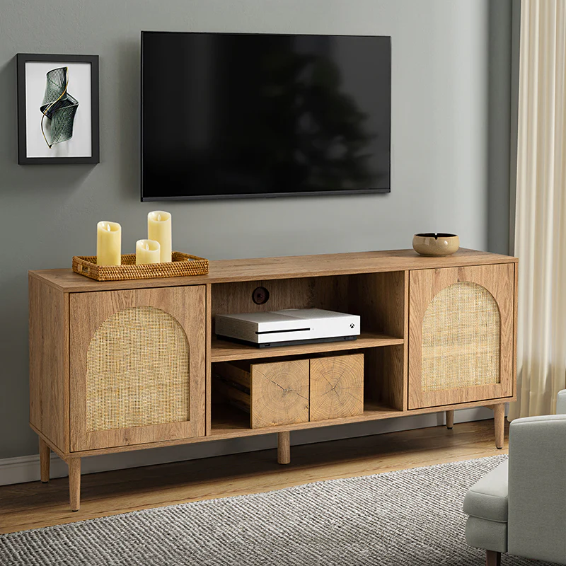 Norbert TV Stand Rattan for TVs up to 65