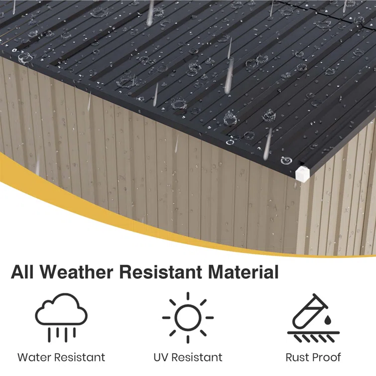 8 ft. x 6 ft. Metal Lean-to Storage Shed
