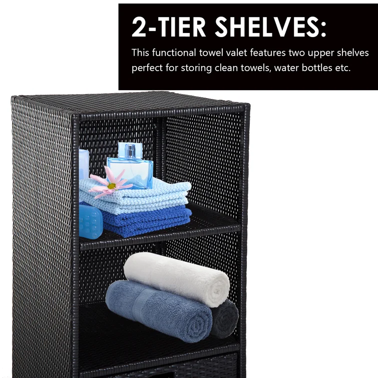 Aliyana 65 Gallon Wicker Towel Valet