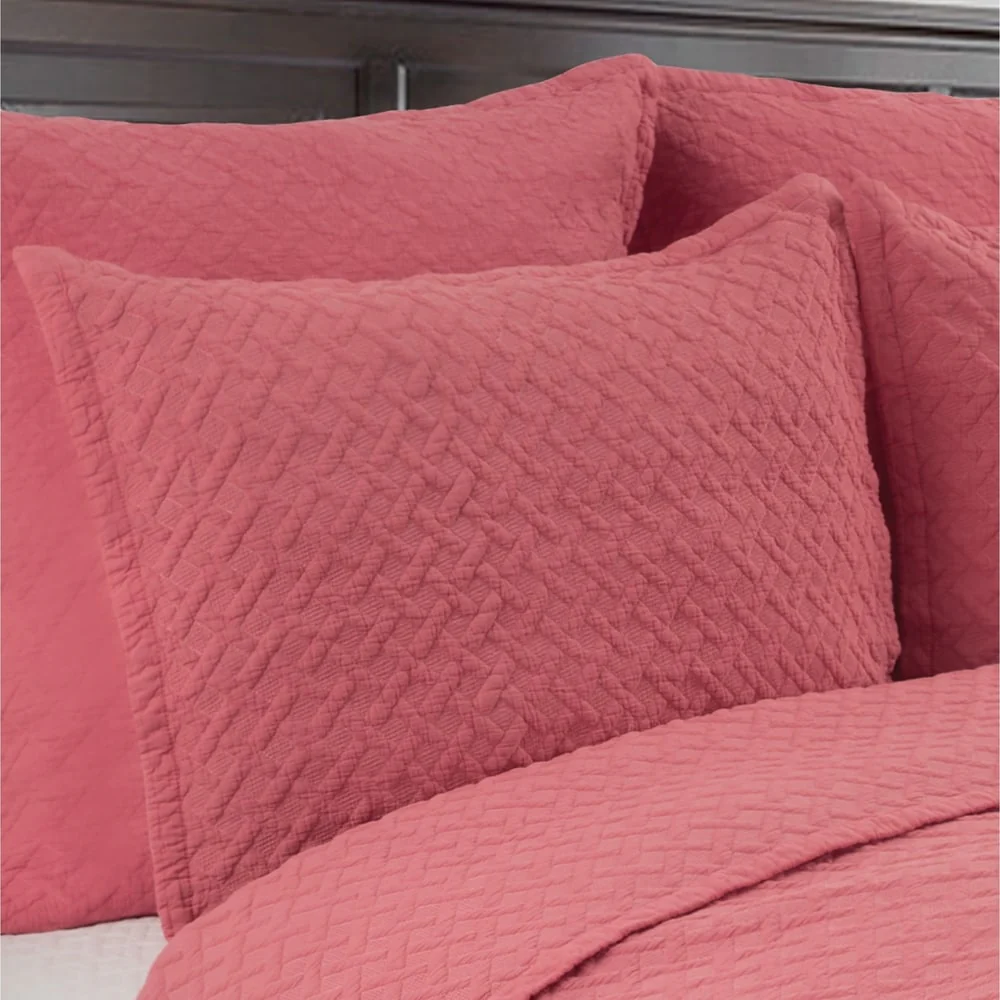 Basketweave Cotton Euro Shams (Set of 2)