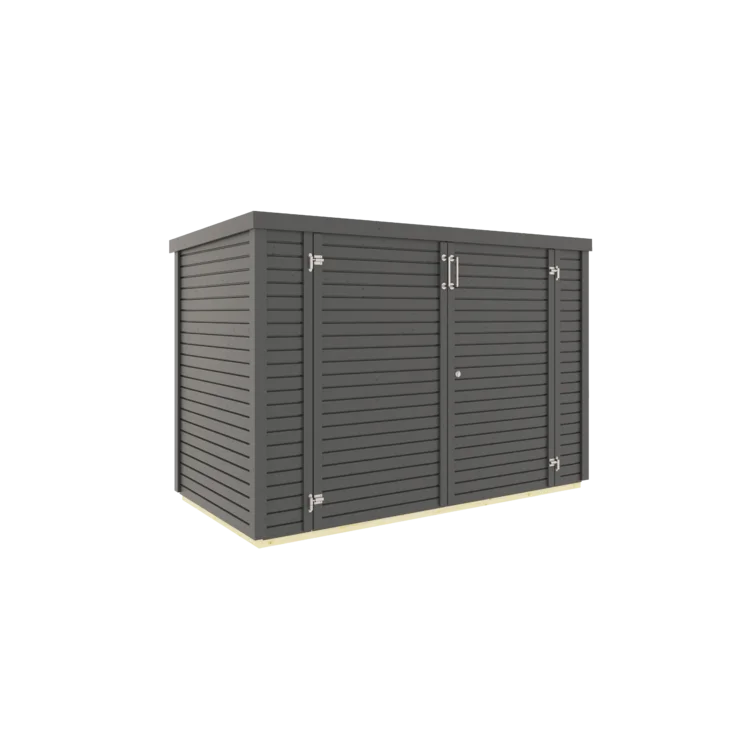 7 ft. x 4 ft. Solid Wood Horizontal Bike Shed