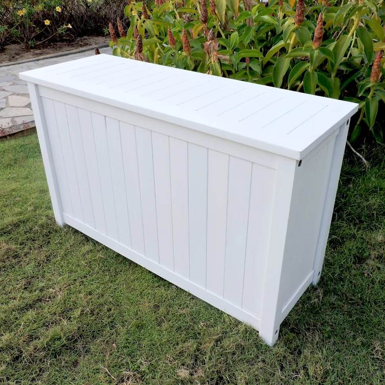 Gracie Oaks Debraoh 32'' W 29 Gallons Solid Wood Acacia Deck Box