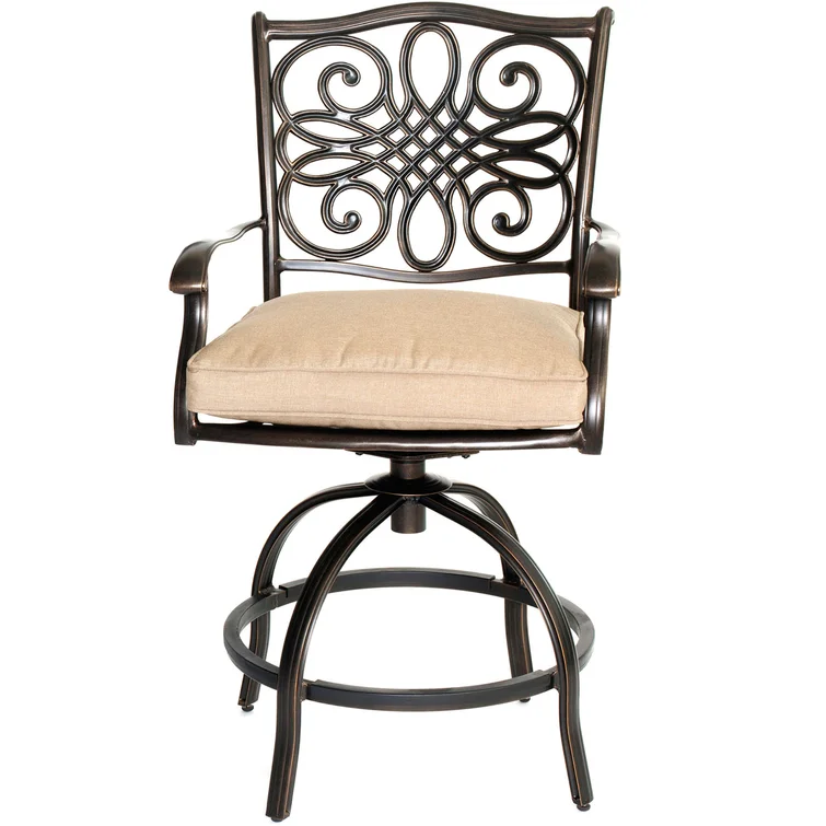 Alejando 4 - Person Round Outdoor Dining Set with Cushions