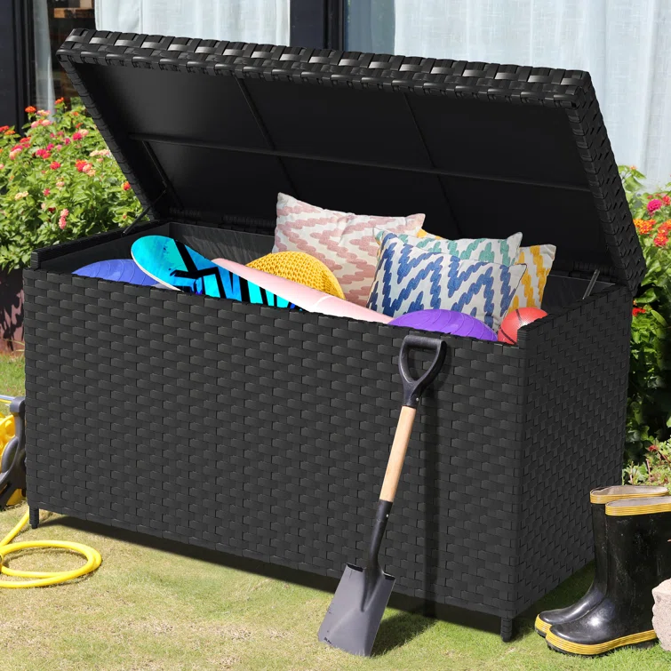 YITAHOME 60.23'' W 170 Gallons Water Resistant Metal Deck Box