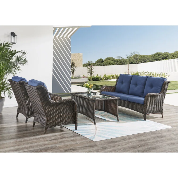 Carolina 5 - Person Outdoor Seating Group with Cushions