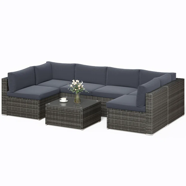 Celinez 6 - Person Outdoor Seating Group with Cushions
