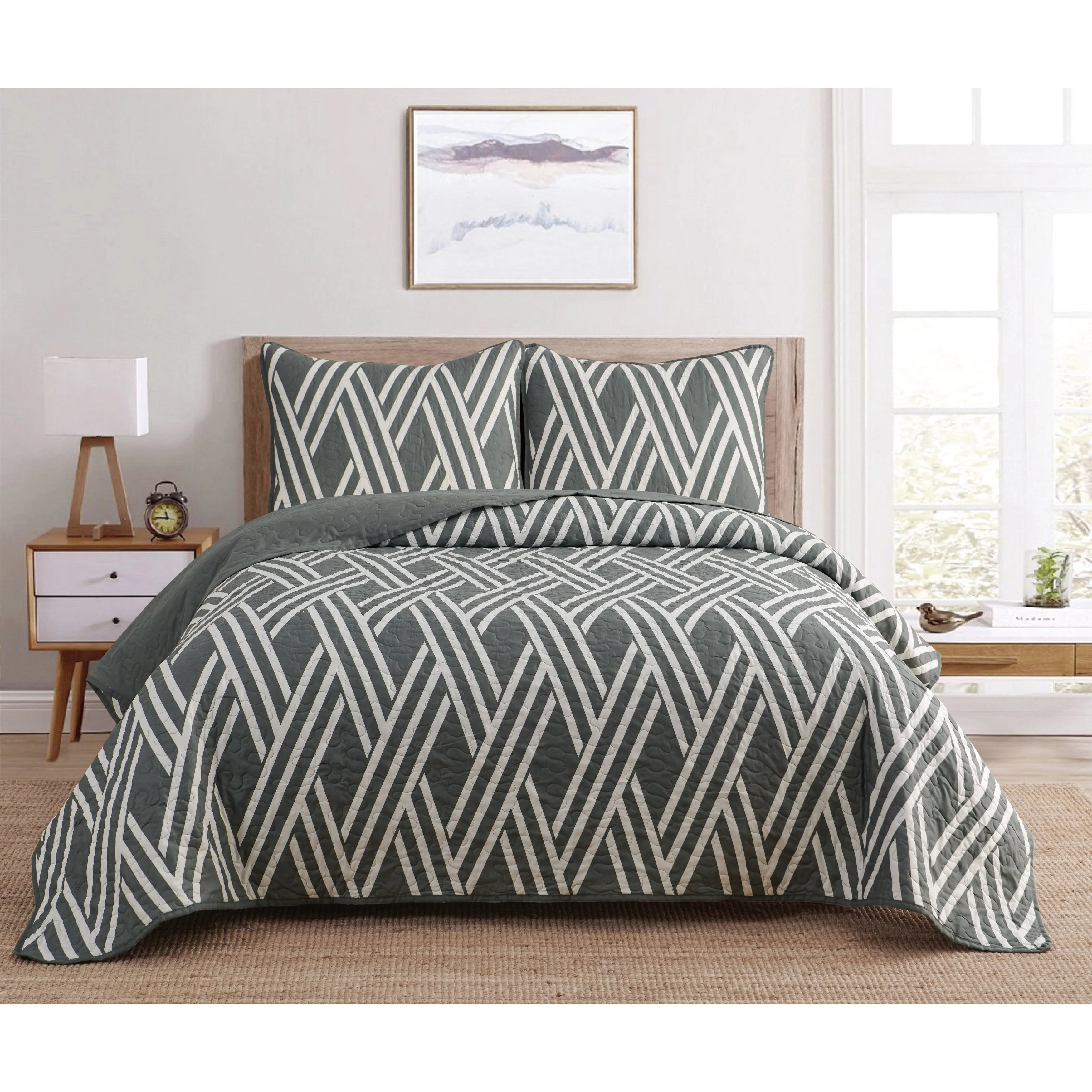 Dan River Reversible Printed Quilt Set (3 Piece)