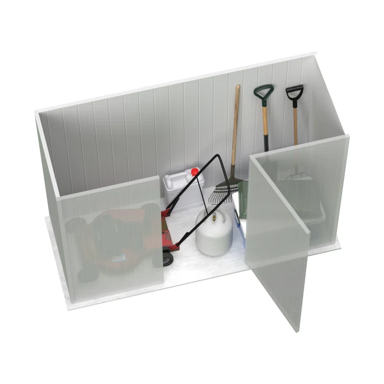 Space Saver 7 ft. W x 3 ft. D Metal Lean-To Storage Shed