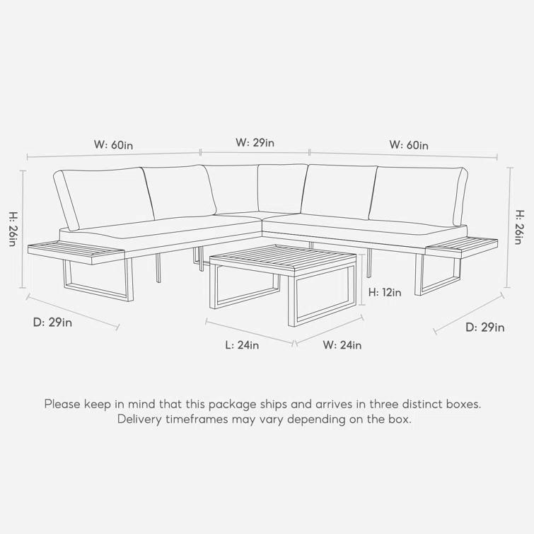Adelinah 5 - Person Outdoor Seating Group with Cushions