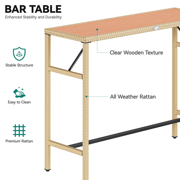 Adwell Rectangular Outdoor Dining Set with Cushions