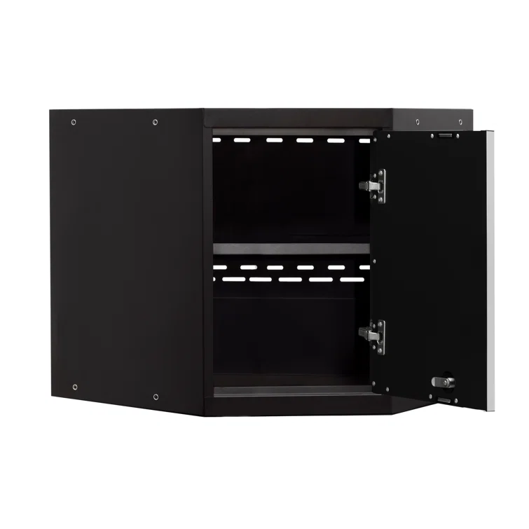 Pro Series Black Corner Wall Cabinet