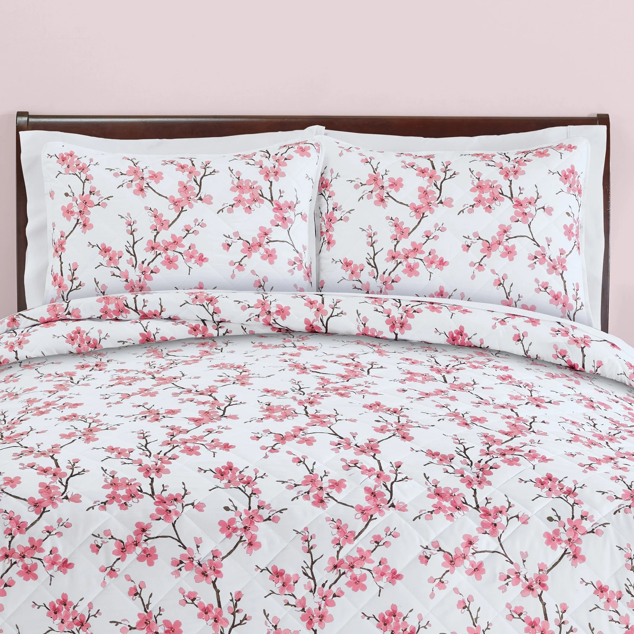 Hana Cherry Blossom Design Soft Quilted Pillow Sham