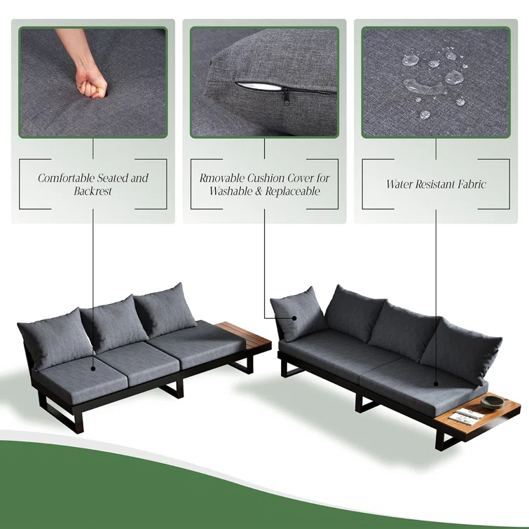 Nuoyi 6 - Person Outdoor Seating Group with Cushions