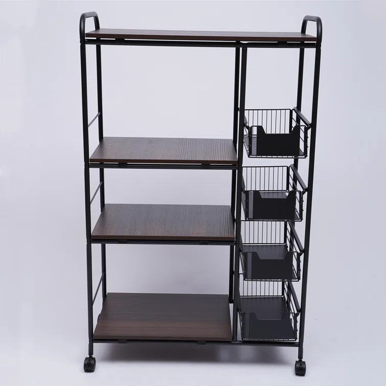 45" H X 28" W X 14" D Kitchen Freestanding Storage Rack with Wheel