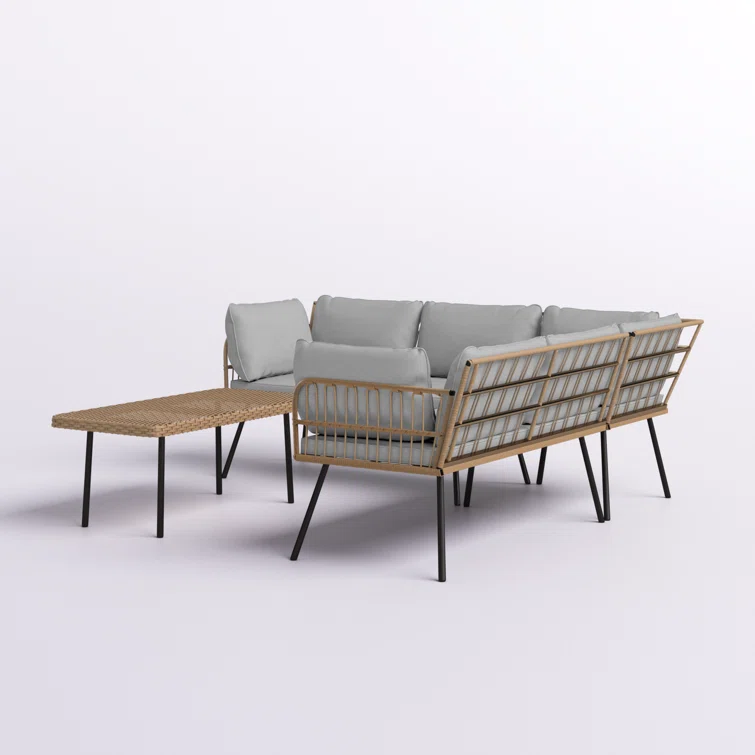 Walsh 5 - Person Outdoor Seating Group with Cushions