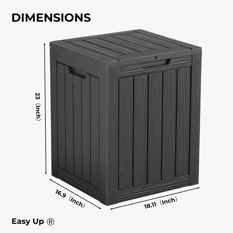 Emperic Design 18.11'' W 28 Gallons Water Resistant Resin Lockable Deck Box
