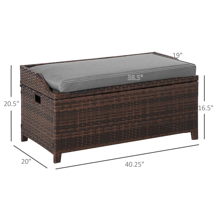 Wicker Outdoor Bench