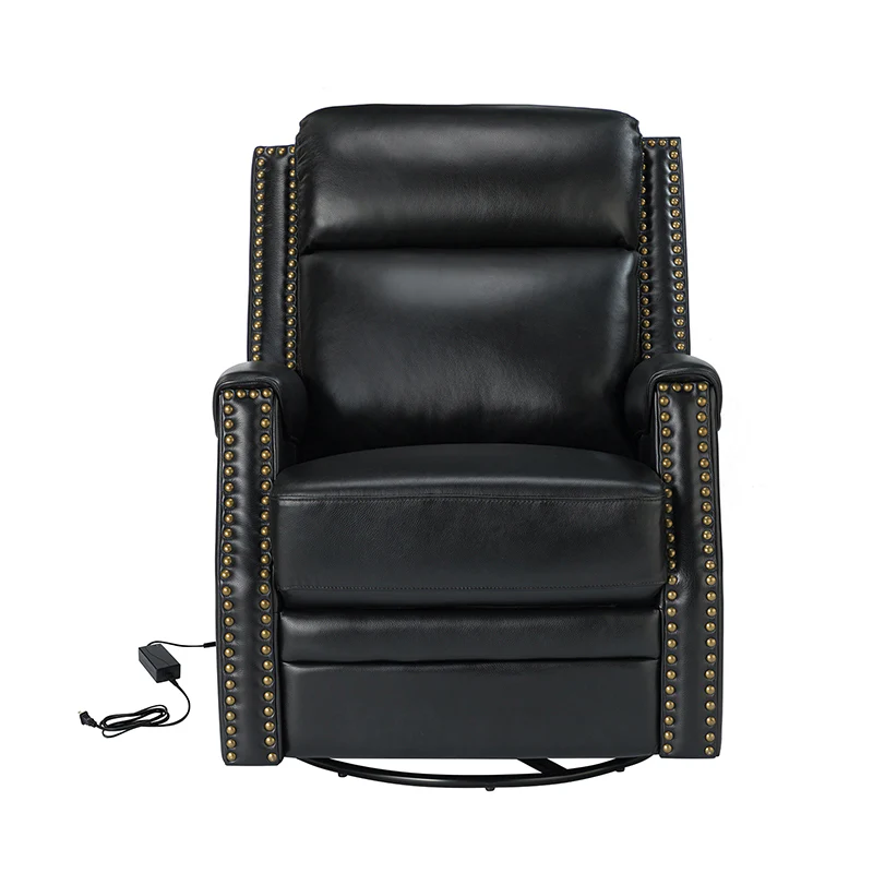 Hieronymus Genuine Leather Power Rocking Recliner
