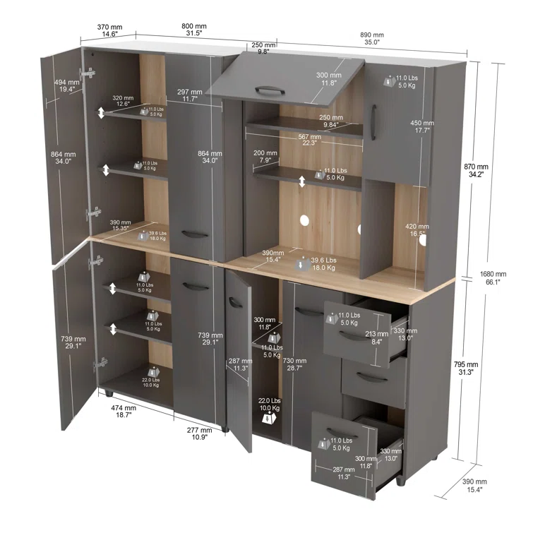 2 Piece Storage System