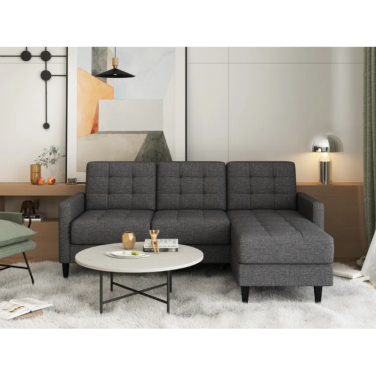 Ashland 82" Wide Reversible Sofa & Chaise with Ottoman