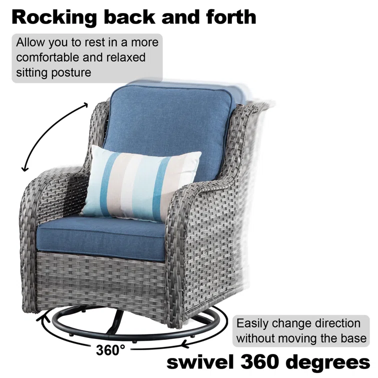 Tommy 6 Piece Wicker/Rattan Sofa Seating Group with Cushions