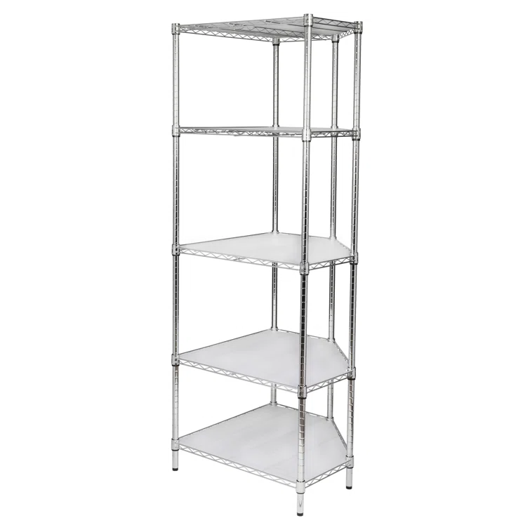 4-Tier Metal Height-Adjustable Shelving Unit (26" W x 72" H x 18" D)