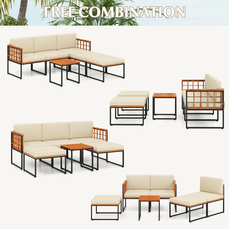 Tuule 5 - Person Outdoor Seating Group with Cushions