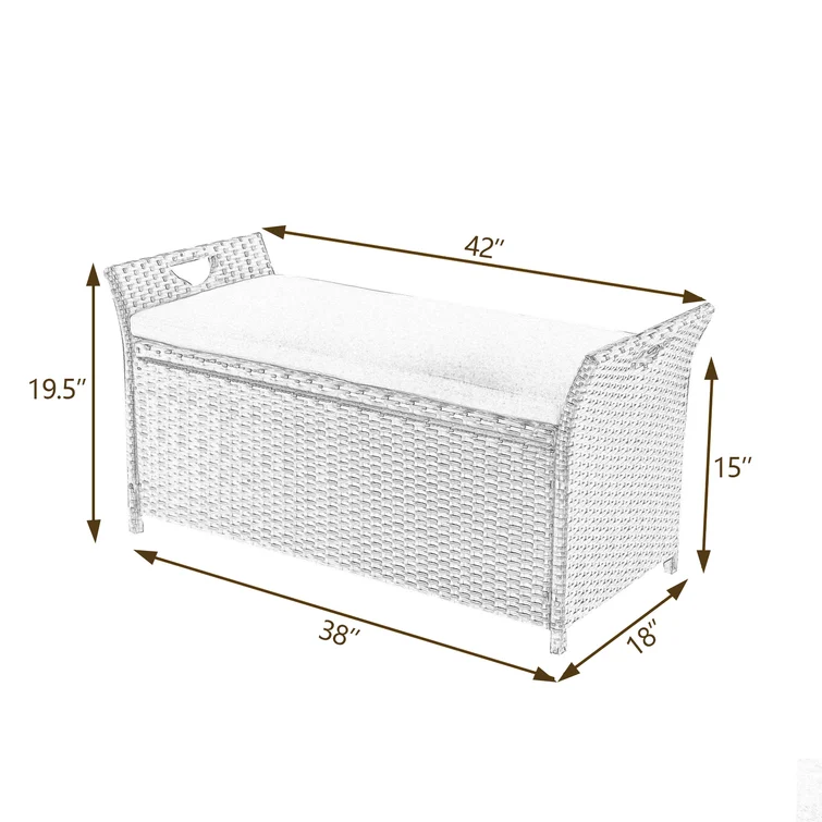 Hunsberger Wicker Outdoor Bench