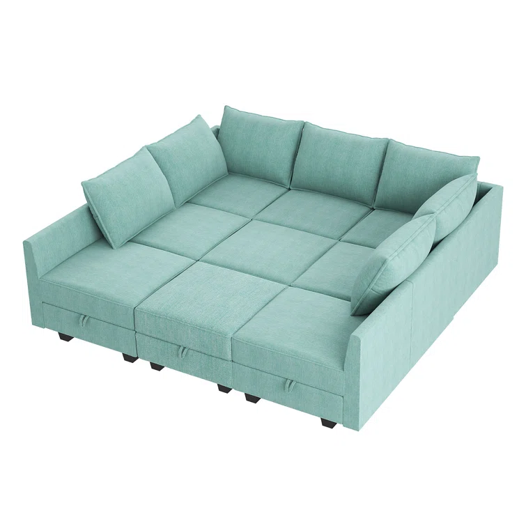 Larchmere Modular Sectional Sofa U Shaped Sofa Couch With Storage Ottoman