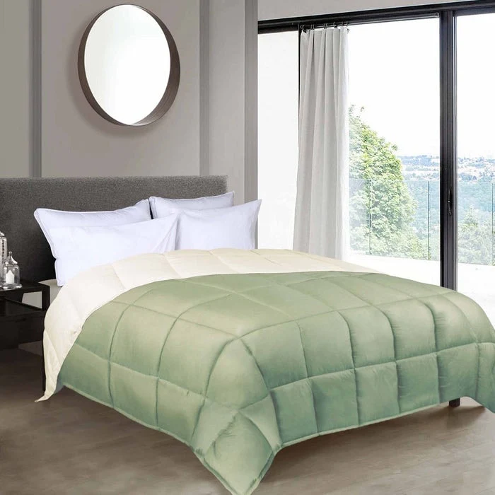 Superior Brushed Microfiber Down Alternative Reversible Comforter