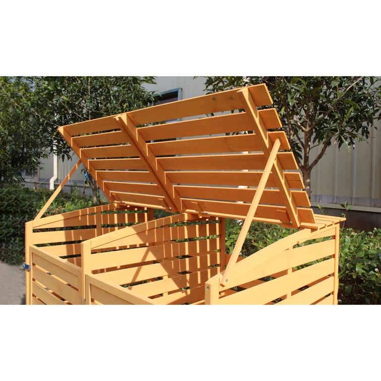 5 ft. W x 5 ft. D Solid Wood Garbage Shed