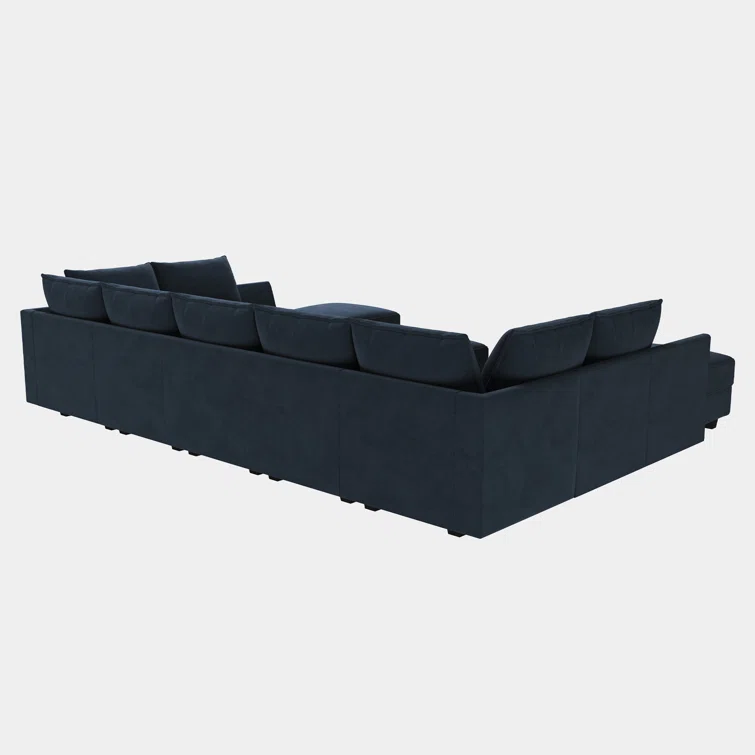 Kandle Modular Upholstered Velvet Chaise Sectional Sofa
