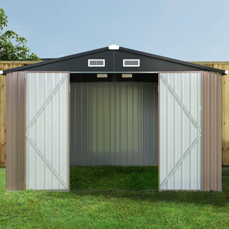 10 ft. W X 8 ft. D Metal Tool Shed