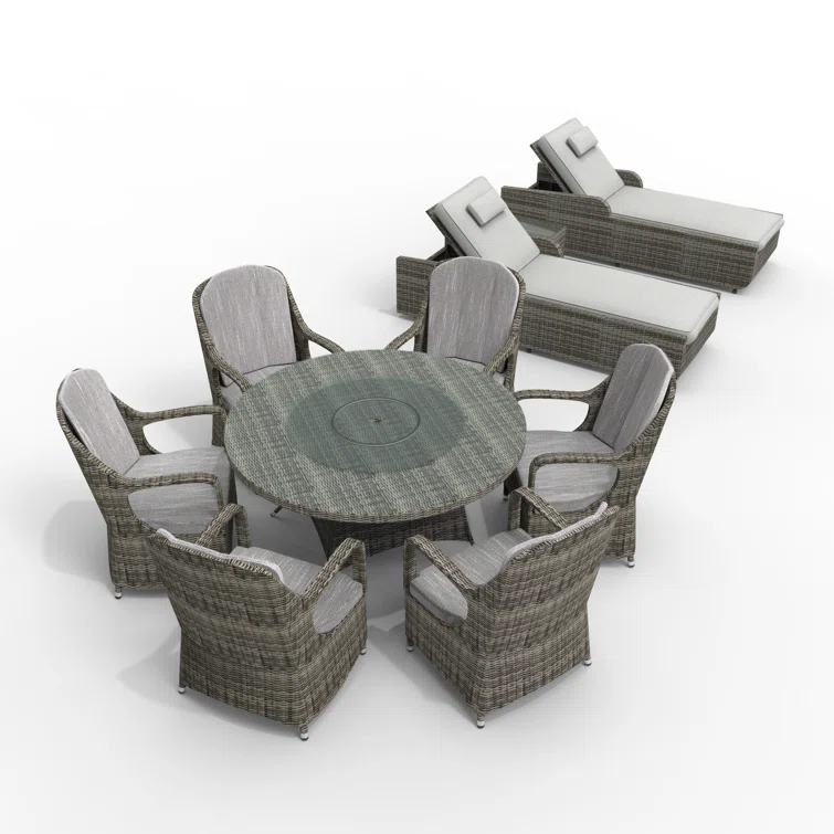 Algird 8 - Person Outdoor Seating Group with Cushions