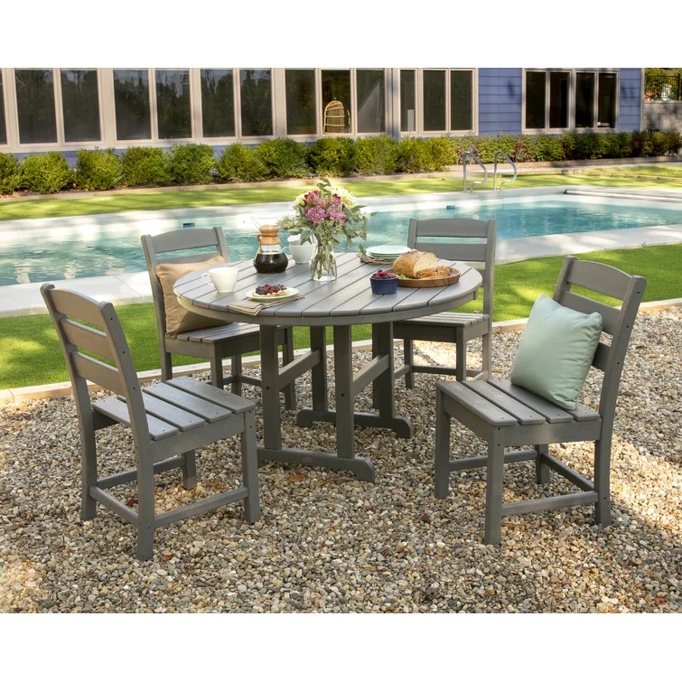 Lakeside 5-Piece Round Farmhouse Side Chair Dining Set<!-- --> <!-- -->(Set of 5)