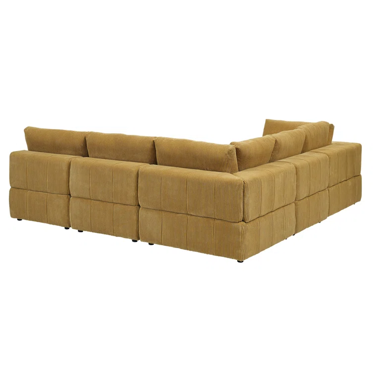Arregui 6 - Piece Corduroy Sectional