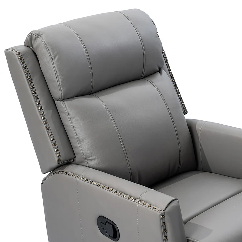 Epimetheus Genuine Leather Manual Swivel Recliner