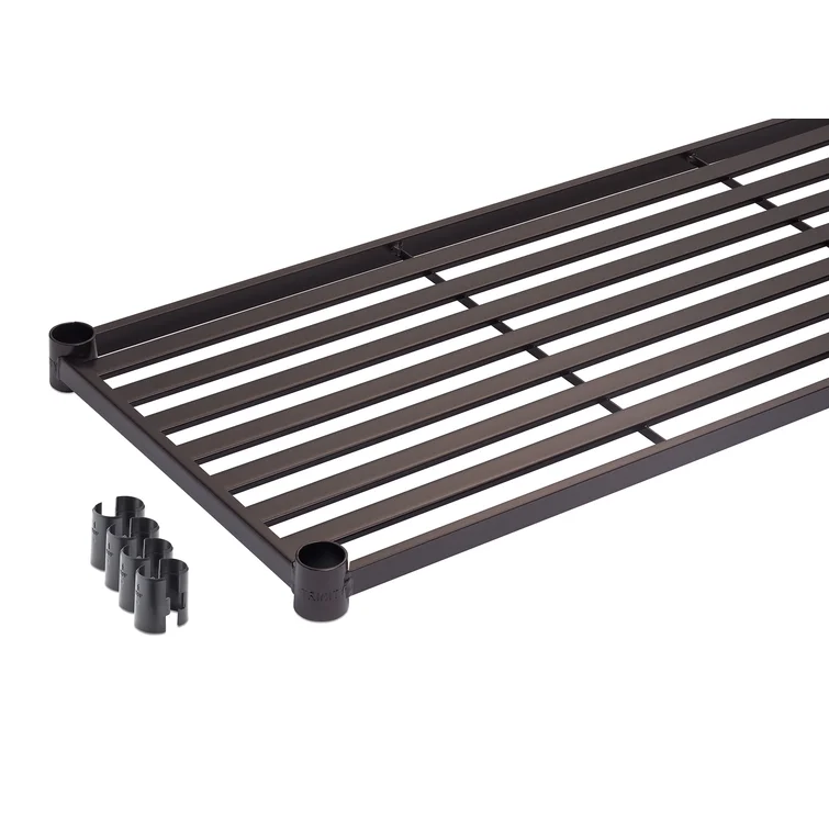 36" W x 14" D x 35" H 3 Tier Slat Shelving