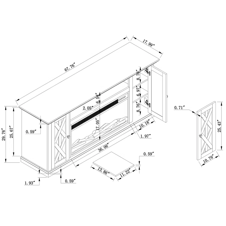 Knighten TV Stand For TVs Up To 78