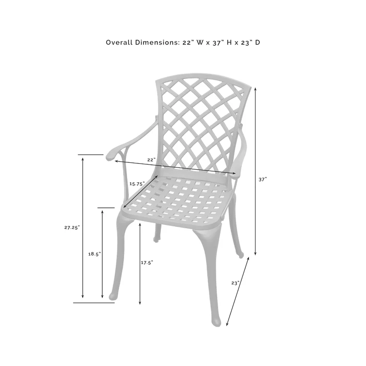 Algrid 4 - Person Round Outdoor Dining Set