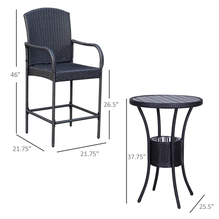 Capps 2 - Person Round Outdoor Dining Set