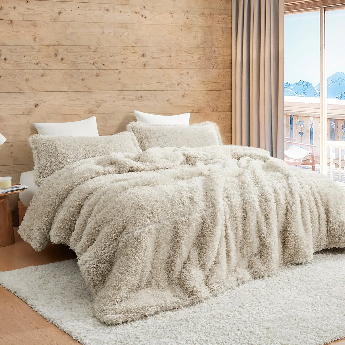 Lion Mane - Coma Inducer? Oversized Comforter Set - Creamy White