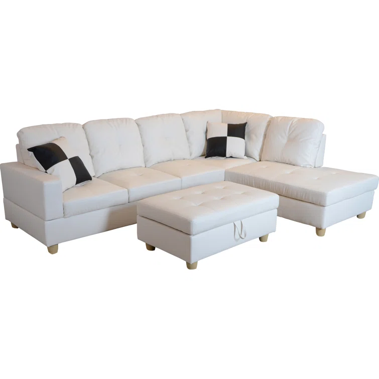 Betson 3 - Piece Faux Leather Sectional