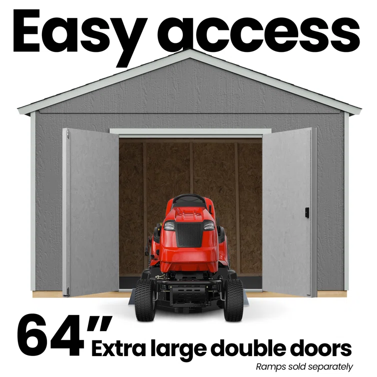 Astoria 12 ft. W x 16 ft. D Wood Storage Shed With Floor