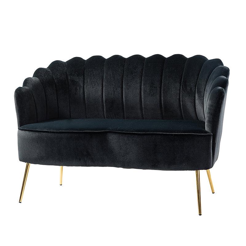 Ariel 3-Piece Scalloped Velvet Living Room Set