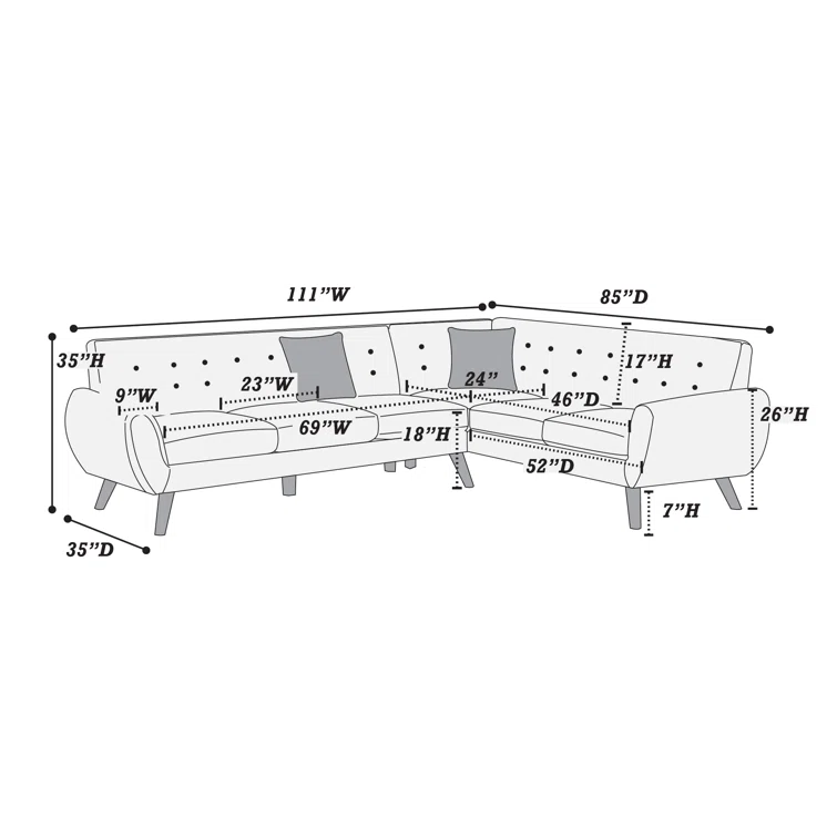 Austell 2 - Piece Upholstered Sectional