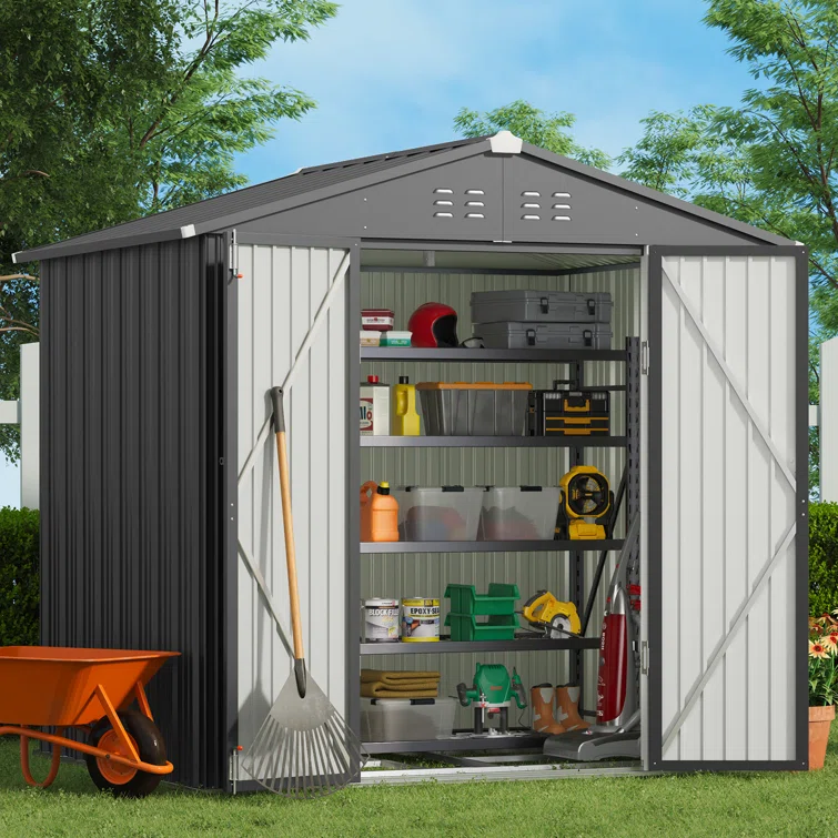8 ft. W x 6 ft. D Outdoor Storage Shed