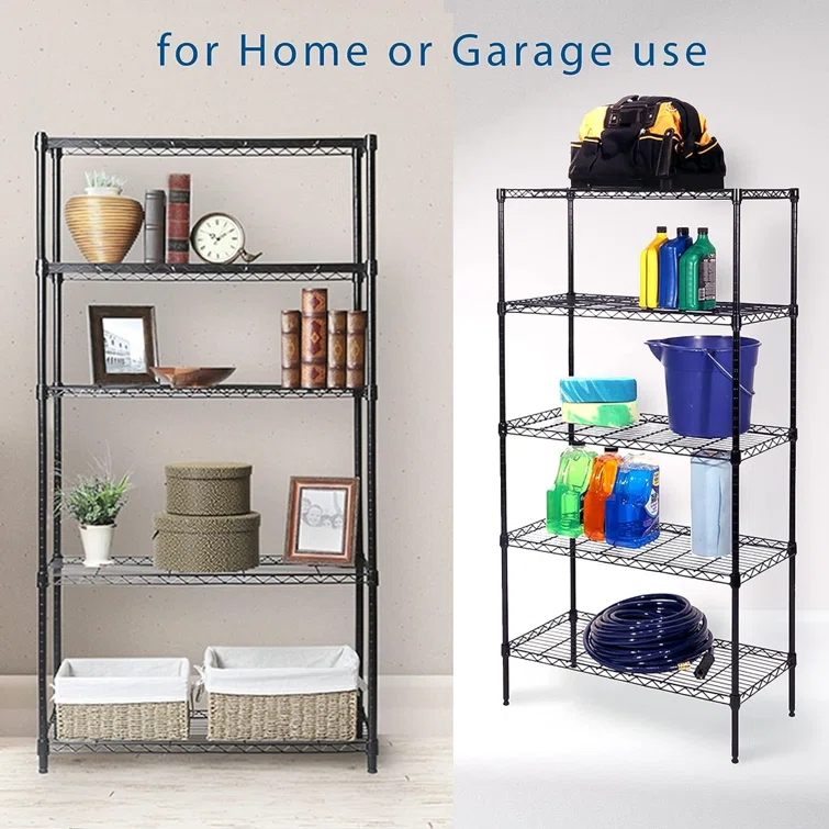Monquisse 30'' W Metal Height -Adjustable Shelving Unit with Wheels