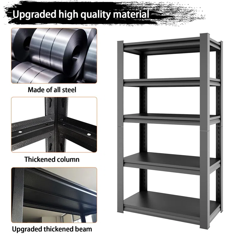 5-tier Adjustable Heavy Duty Metal Shelving Unit for Garage Pantry Shelves